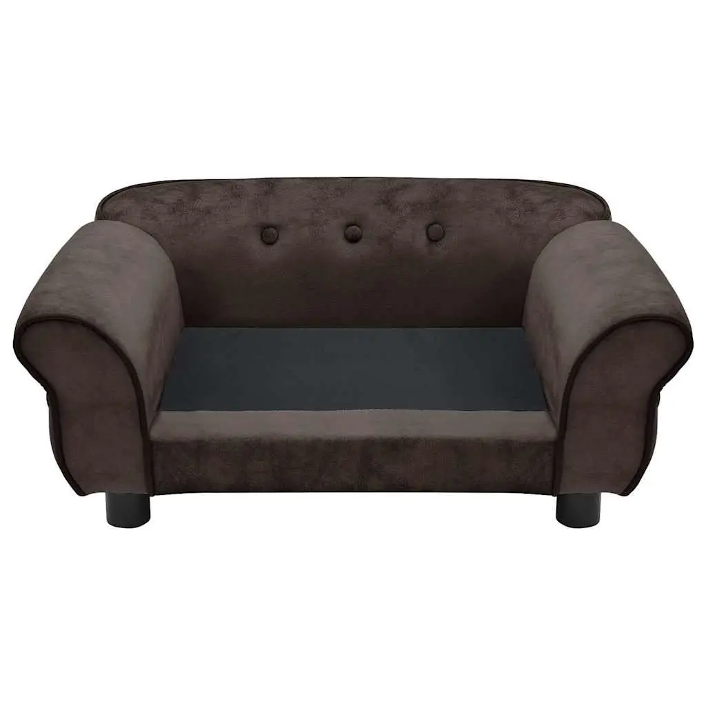 Dog Sofa Pet Bed Plush Cushion Brown for Small Animals Cats Dogs