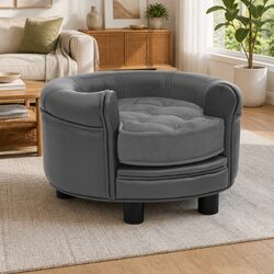 Comfortable Dog Sofa in Grey for Small Pets