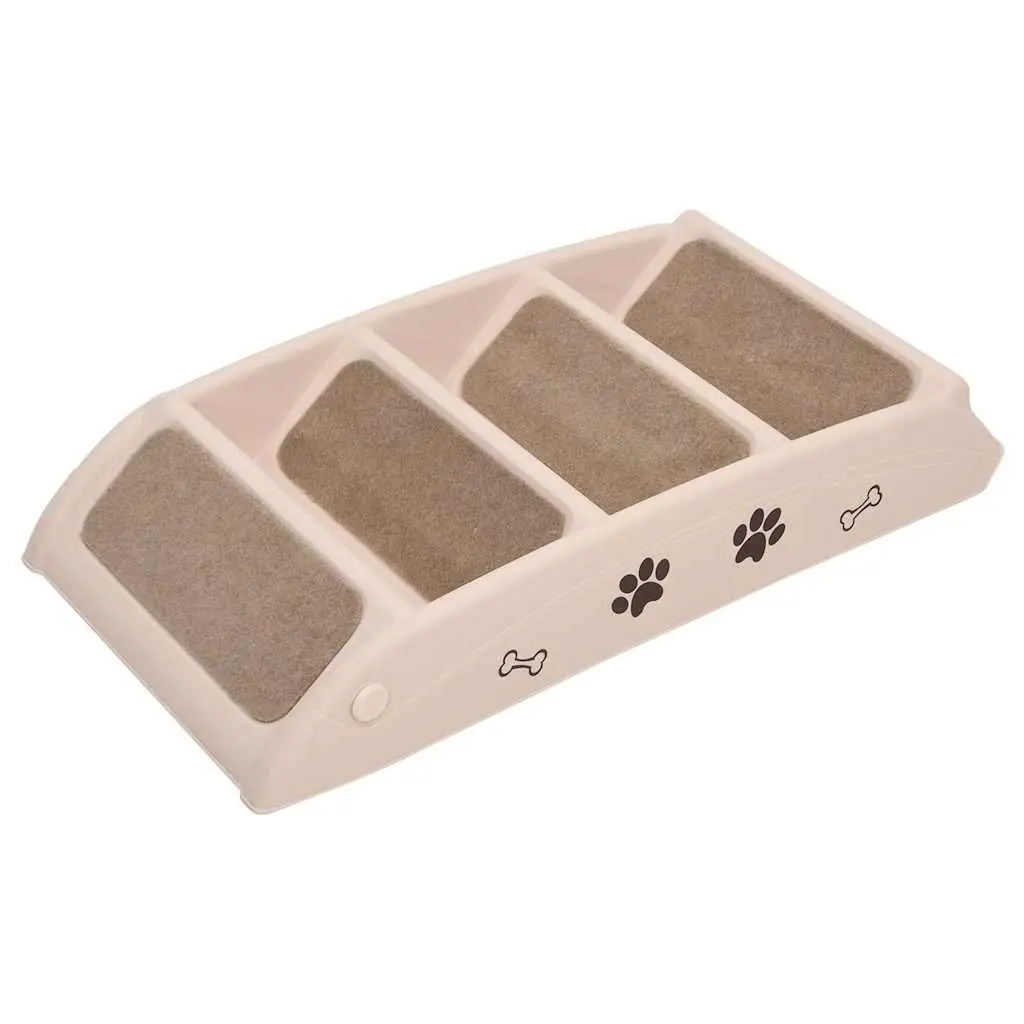 Folding Pet Stairs Ramp for Dogs Cats Bed Sofa Access Cream