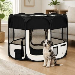 Reliable Black Dog Playpen - Convenient and Easy to Use