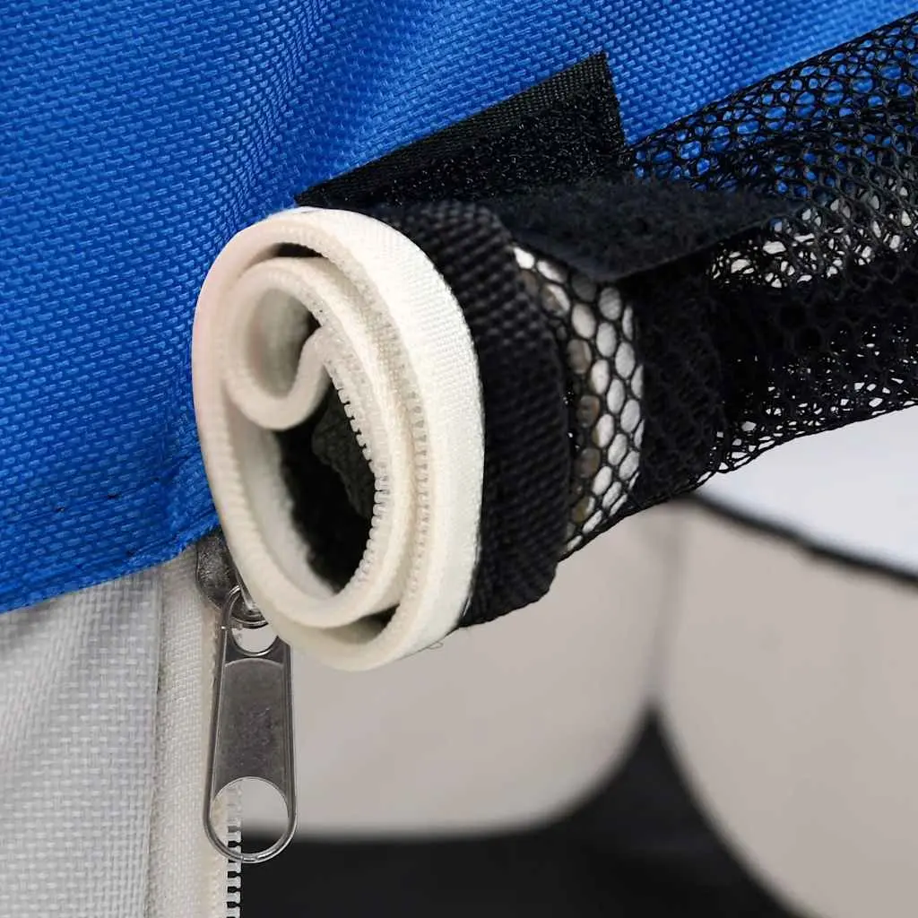 Foldable Dog Playpen Portable Pet Cage Exercise Pen 145x145x61 cm Blue