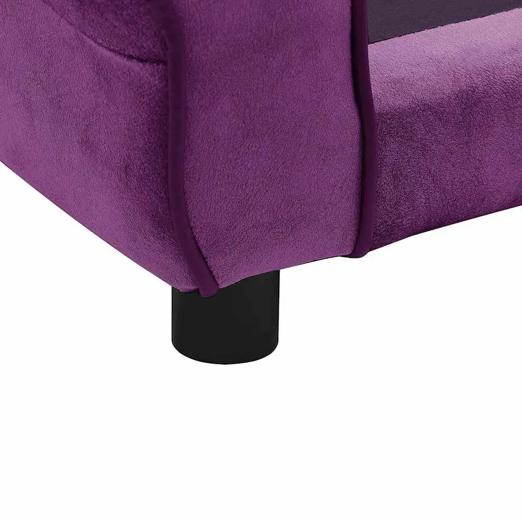 Pet Sofa Dog Bed Plush Cushion Lounge for Small Dogs Cats 72 x 45 x 30 cm Purple