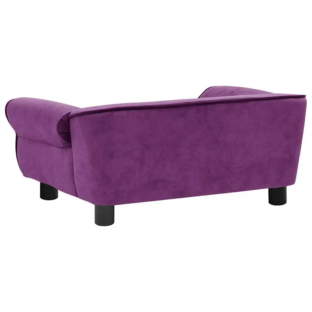 Pet Sofa Dog Bed Plush Cushion Lounge for Small Dogs Cats 72 x 45 x 30 cm Purple