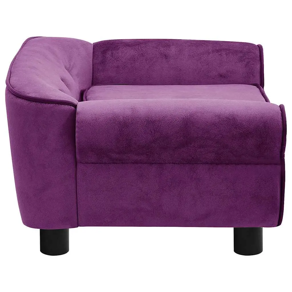 Pet Sofa Dog Bed Plush Cushion Lounge for Small Dogs Cats 72 x 45 x 30 cm Purple