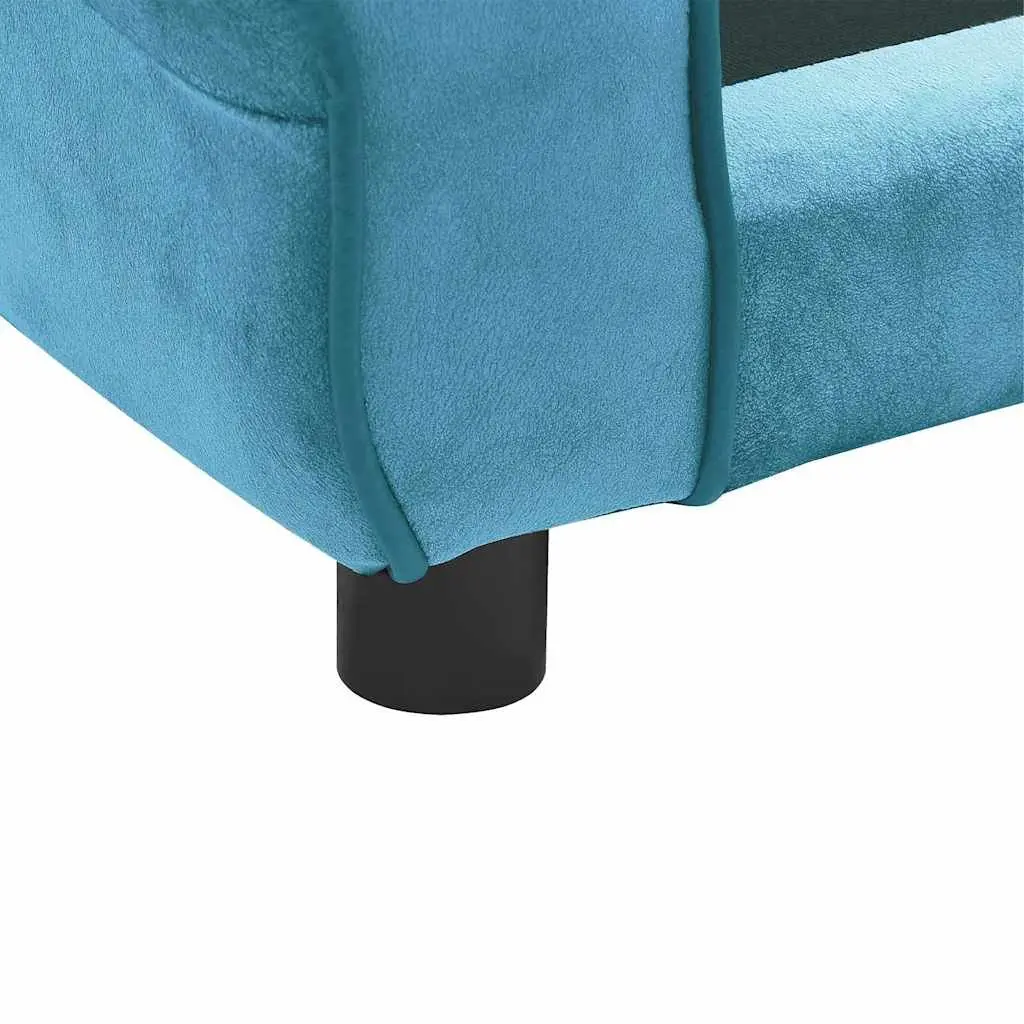 Dog Sofa Bed Plush Cushion Small Animals Cats Washable Cover Turquoise 72 x 45 x 30 cm