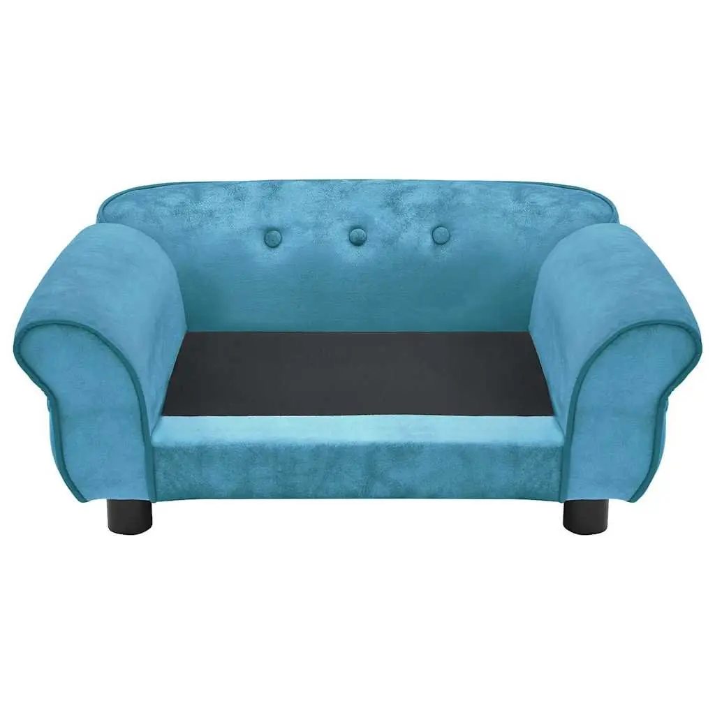 Dog Sofa Bed Plush Cushion Small Animals Cats Washable Cover Turquoise 72 x 45 x 30 cm