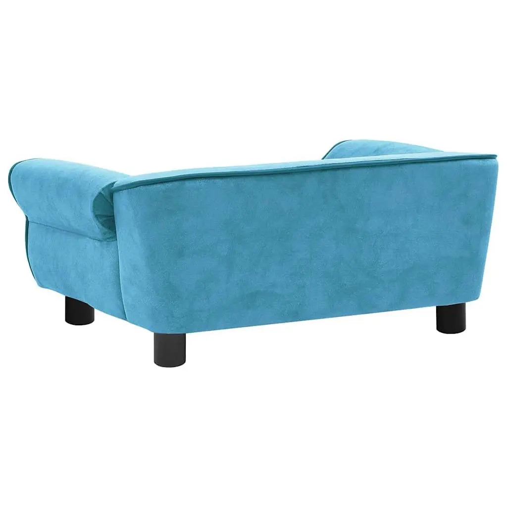Dog Sofa Bed Plush Cushion Small Animals Cats Washable Cover Turquoise 72 x 45 x 30 cm