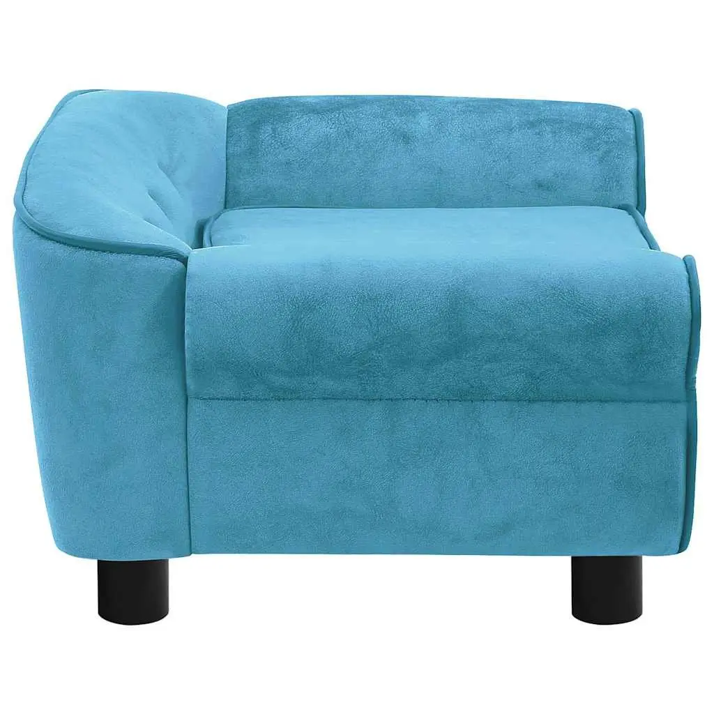 Dog Sofa Bed Plush Cushion Small Animals Cats Washable Cover Turquoise 72 x 45 x 30 cm