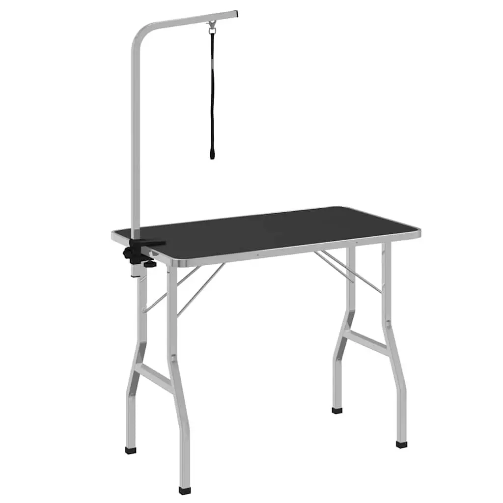 Dog Grooming Table Adjustable Height Foldable Brown