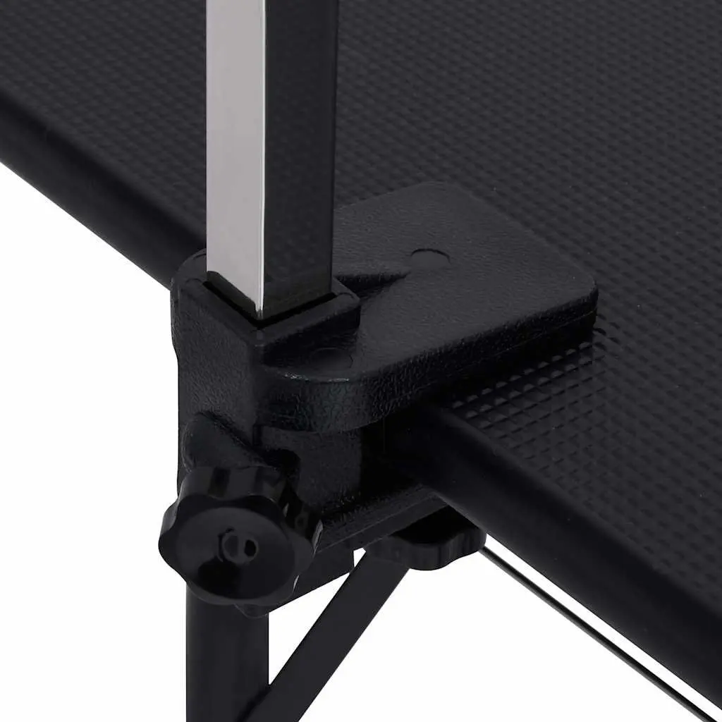 Dog Grooming Table Adjustable Height Foldable Black Non-Slip Surface