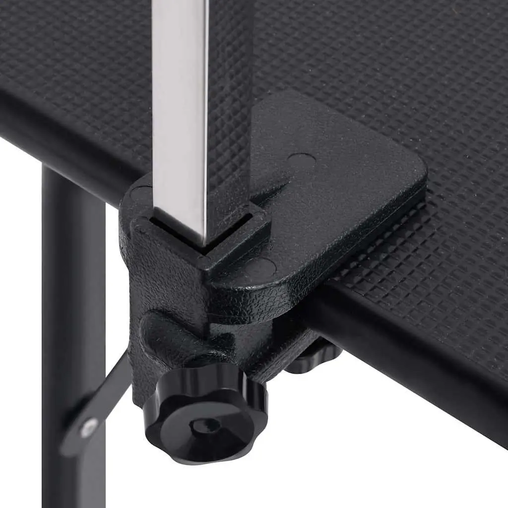 Dog Grooming Table Adjustable Height Foldable Non-Slip Black Tabletop