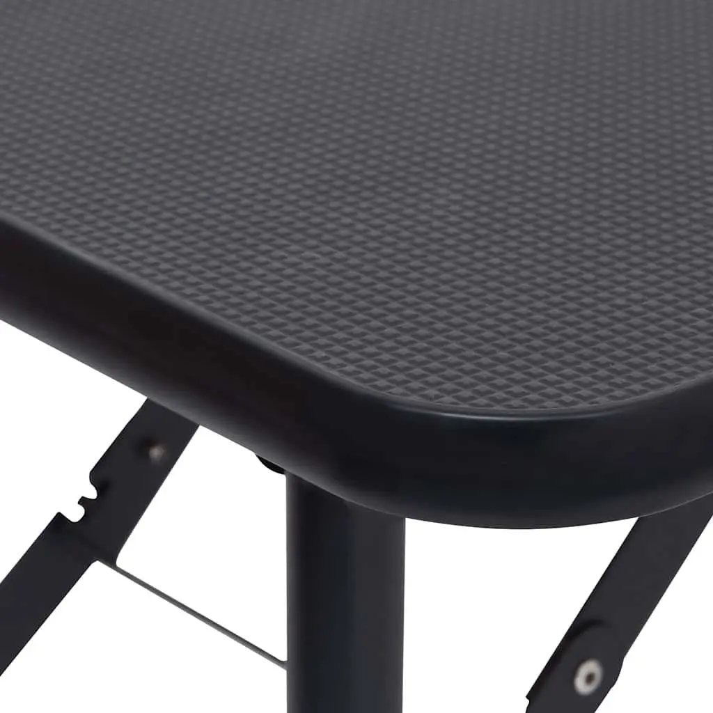 Dog Grooming Table Adjustable Height Foldable Non-Slip Black Tabletop