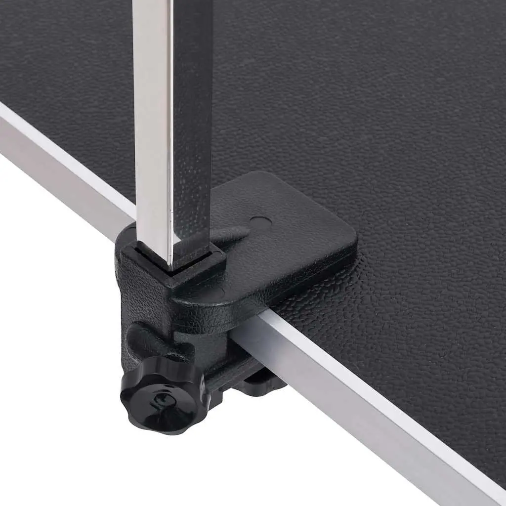 Dog Grooming Table Adjustable Foldable Black with 2 Loops and Basket