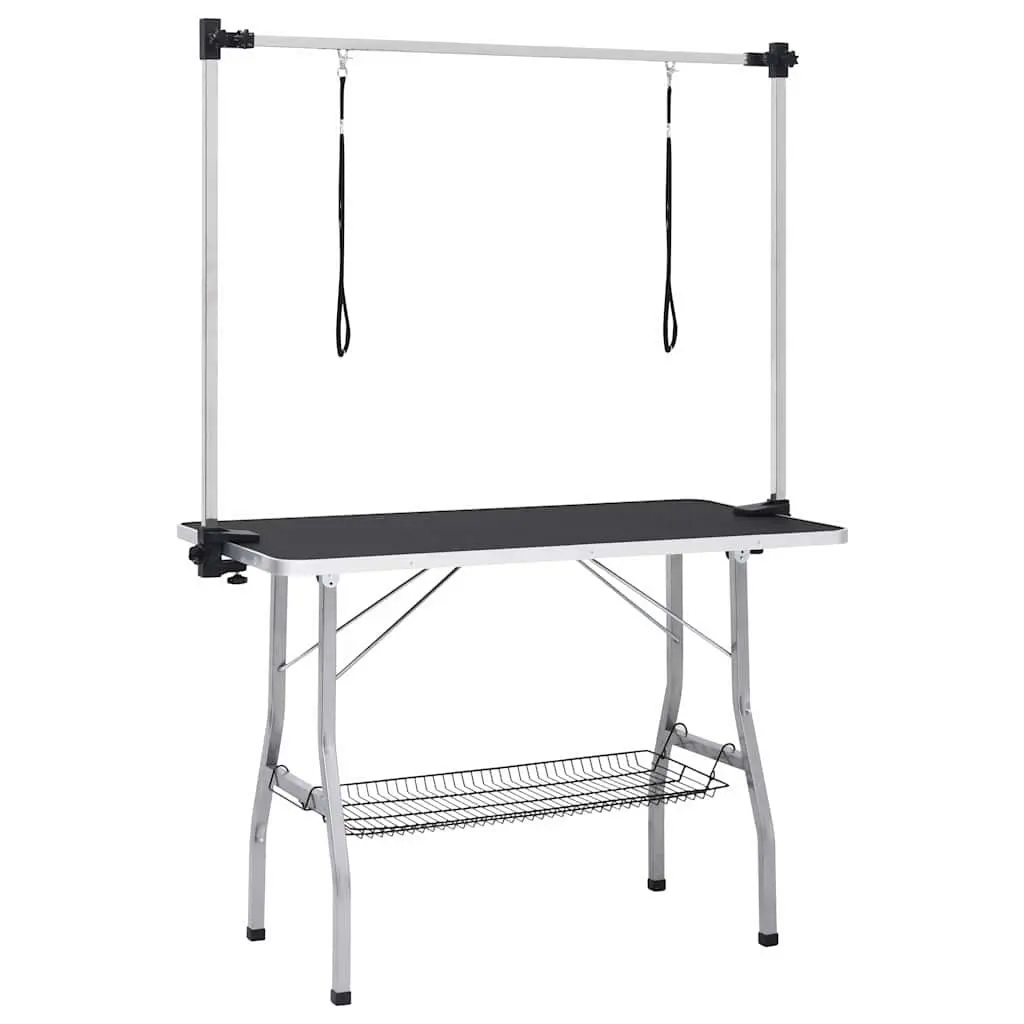 Dog Grooming Table Adjustable Height Foldable Black Non-Slip