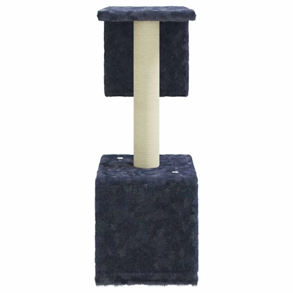Cat Tree Scratching Post for Climbing Perch House Dark Grey 60 cm