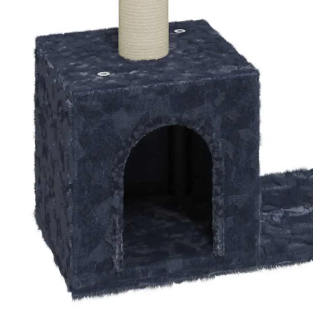 Cat Tree Scratching Post for Climbing Perch House Dark Grey 60 cm