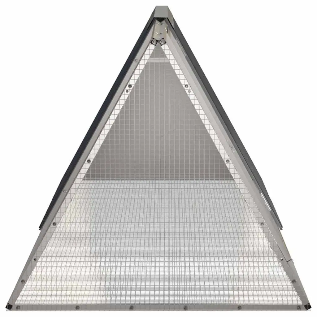 Rabbit Cage Small Animal Enclosure 201.5 x 80.5 x 71 cm Anthracite Galvanised Steel