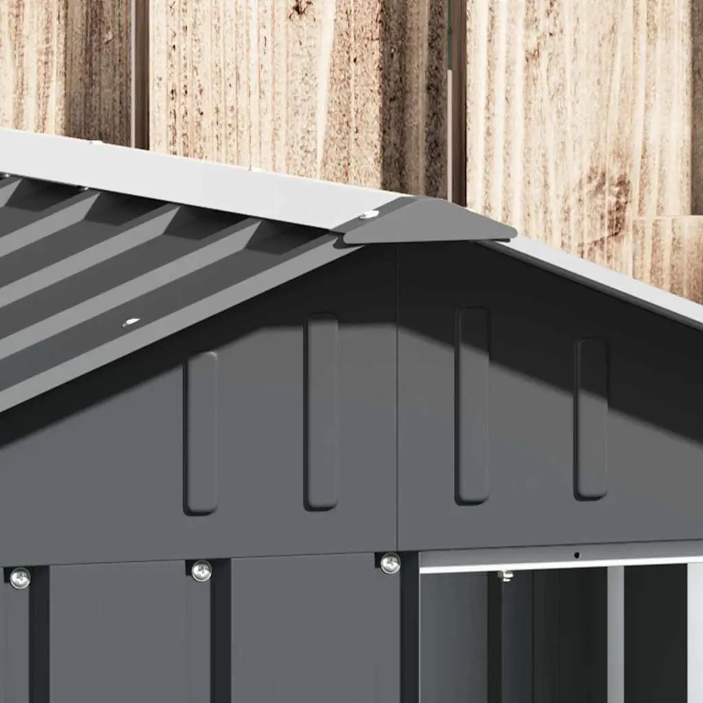 Dog House Outdoor Kennel Shelter 1165 x 1030 x 815 mm Anthracite Galvanised Steel