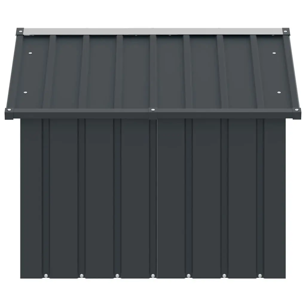 Dog House Outdoor Kennel Shelter 1165 x 1030 x 815 mm Anthracite Galvanised Steel