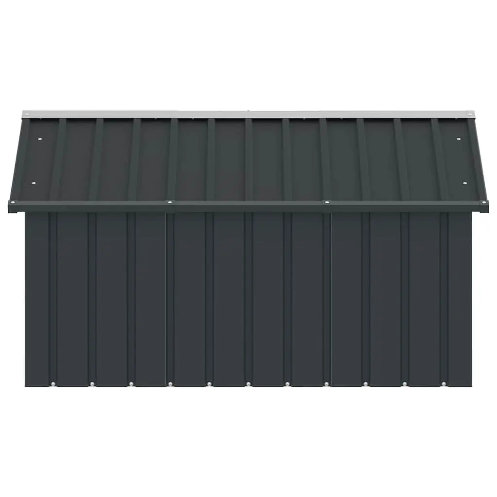 Dog House Outdoor Kennel Shelter 116.5 x 153 x 81.5 cm Anthracite Galvanised Steel