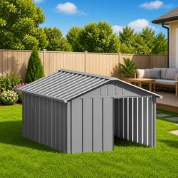 Comfortable Grey Dog House Offering Protection and Value