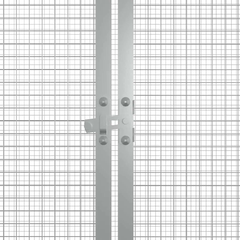 Chicken Cage Outdoor Coop Run House Anthracite Galvanised Steel 200 x 91 x 100 cm
