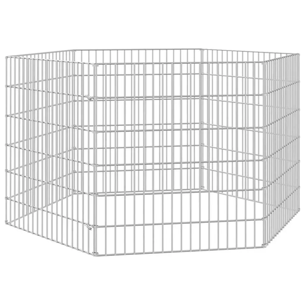 Small Animal Enclosure 6-Panel Pet Pen Play Pen for Rabbits Guinea Pigs Outdoor