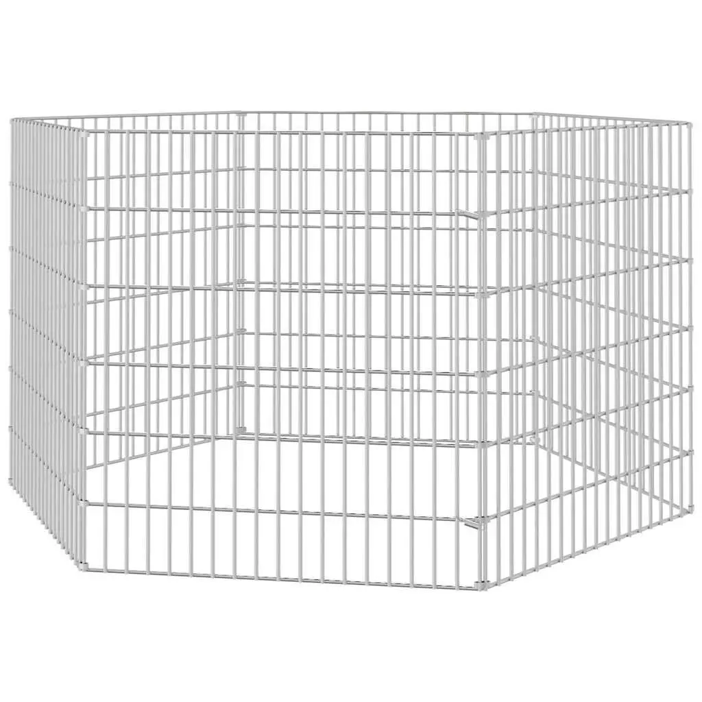 Small Animal Enclosure 6-Panel Pet Pen Play Pen for Rabbits Guinea Pigs Outdoor