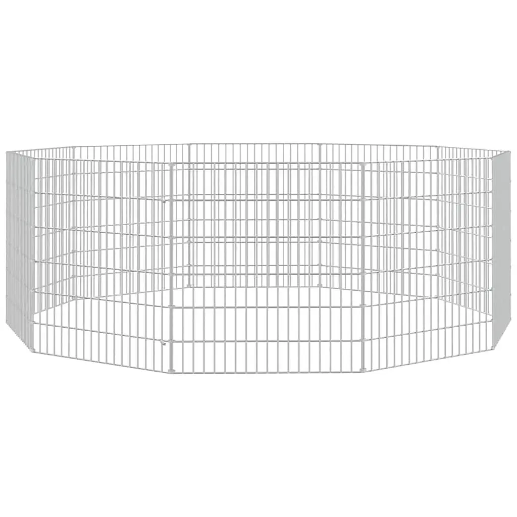 Small Animal Enclosure Exercise Pen 10 Panel Silver