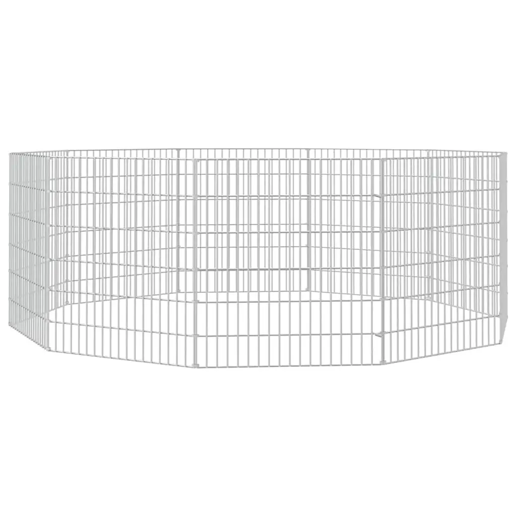 Small Animal Enclosure Exercise Pen 10 Panel Silver