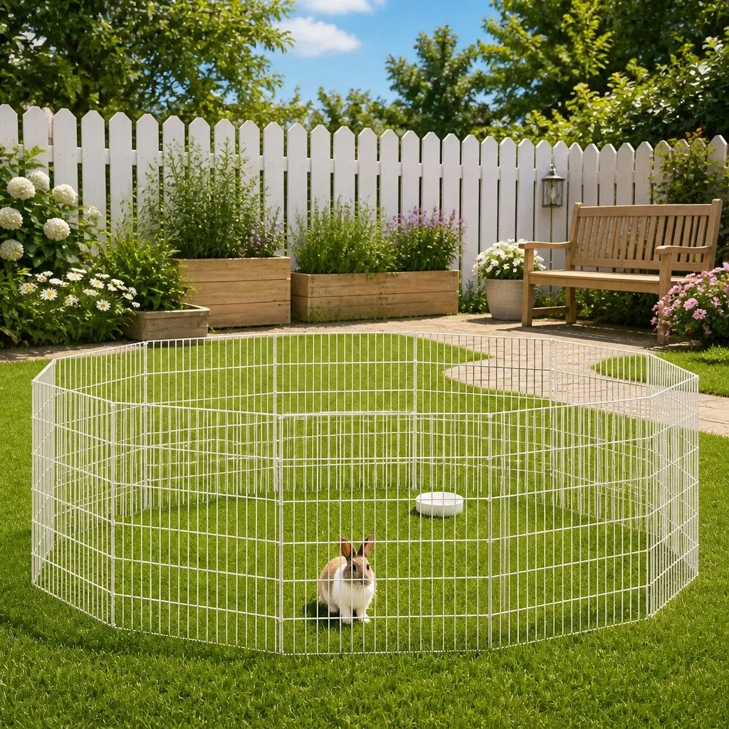 12-Panel Pet Enclosure for Safe Play