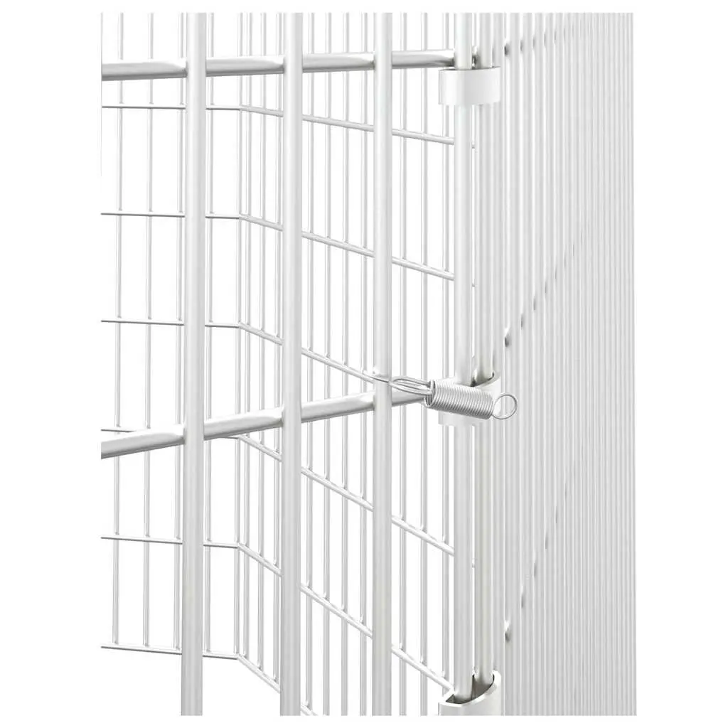 Small Animal Enclosure 8-Panel Playpen Exercise Run Cage Indoor Outdoor Silver