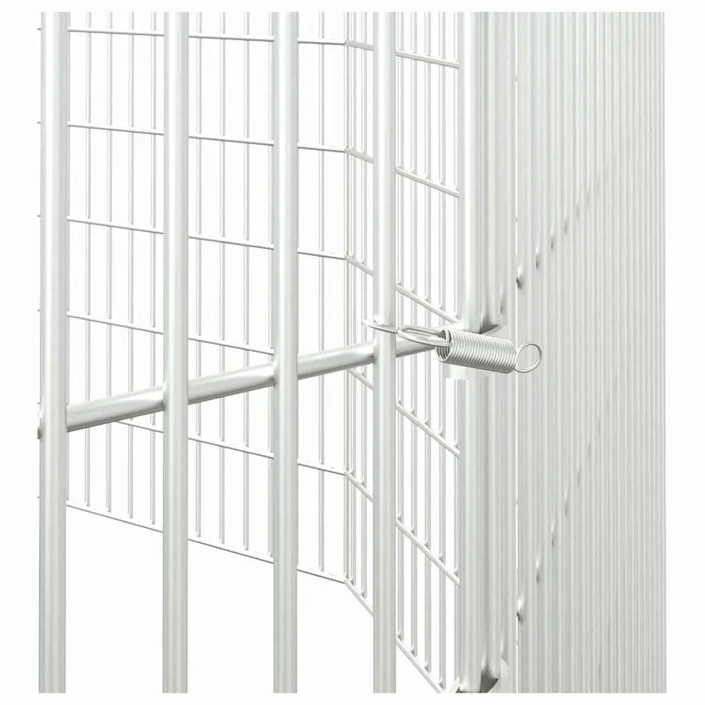 Small Animal Enclosure 10 Panel Pet Pen Rabbit Guinea Pig Run Playpen Silver