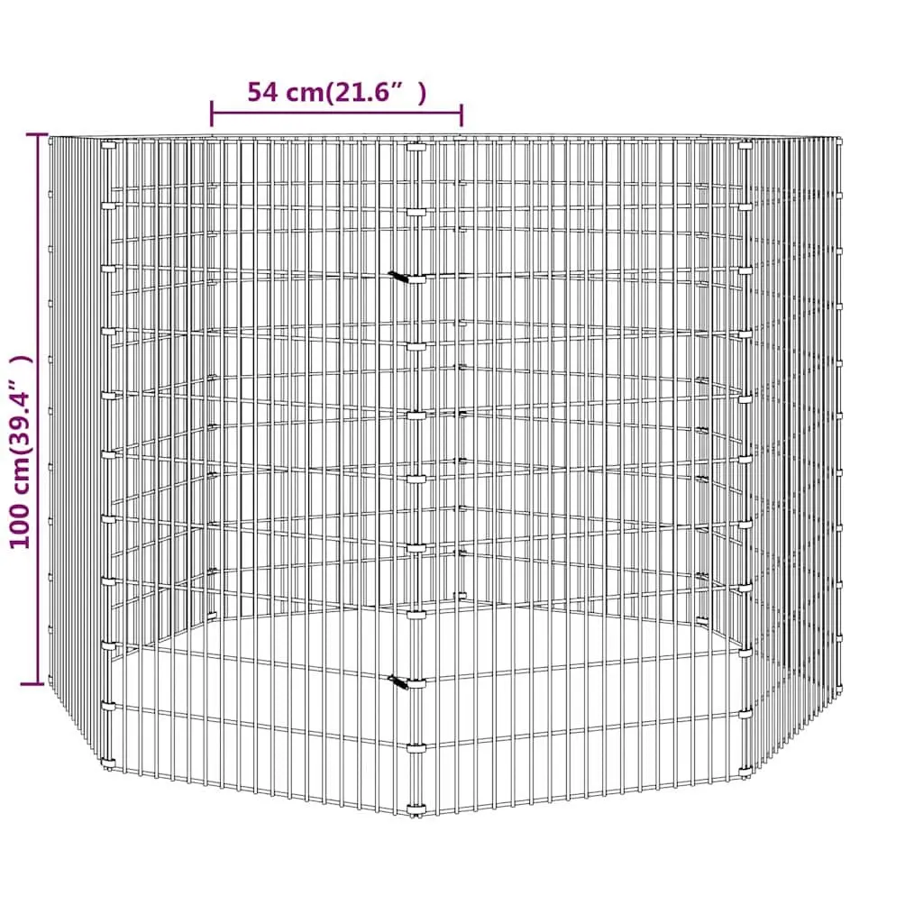Small Animal Enclosure 8-Panel Exercise Playpen Portable Outdoor Silver