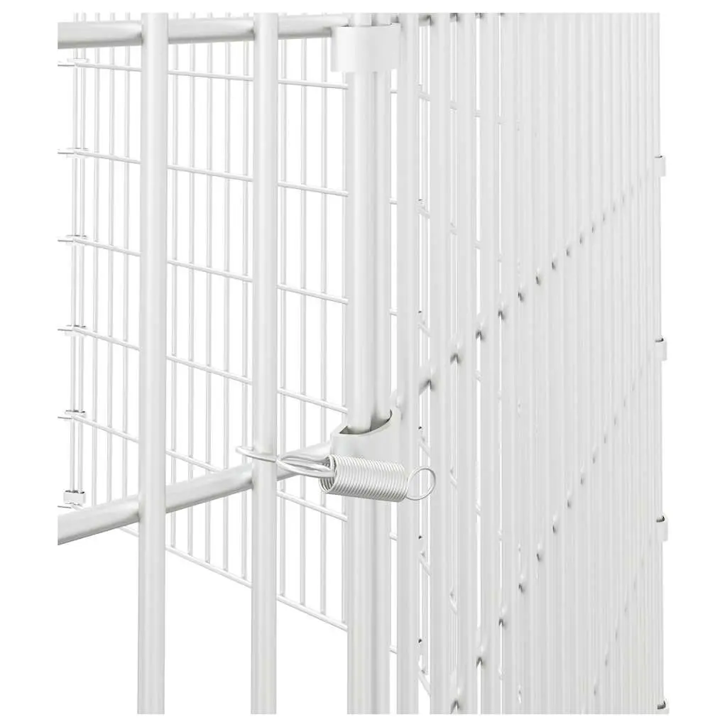 Small Animal Enclosure Exercise Cage 12 Panel Galvanised Iron Silver