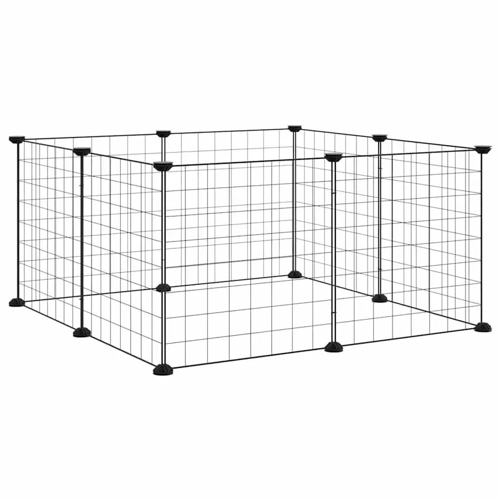 8 Panel Pet Cage Playpen Small Animal Exercise Enclosure Black Steel