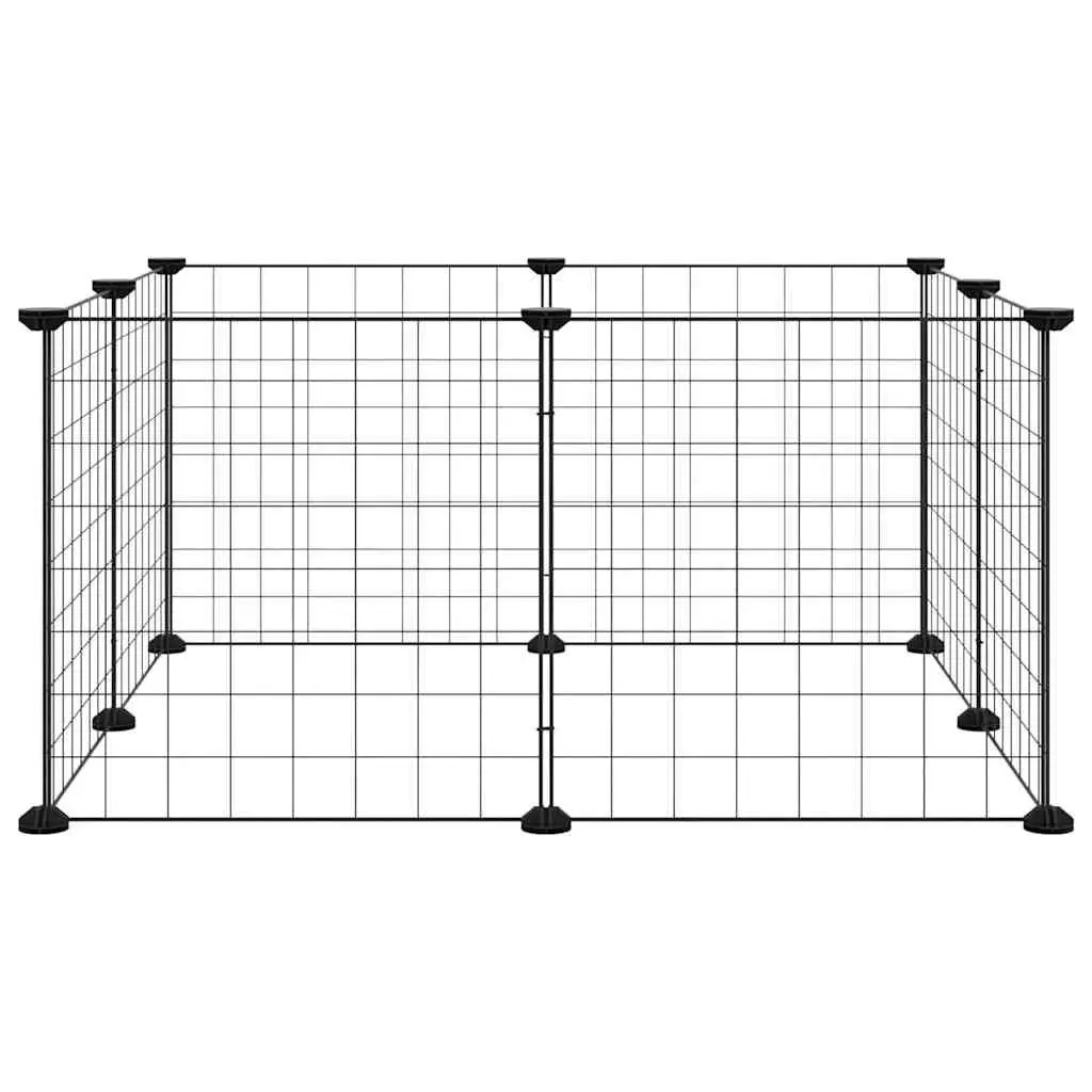 8 Panel Pet Cage Playpen Small Animal Exercise Enclosure Black Steel