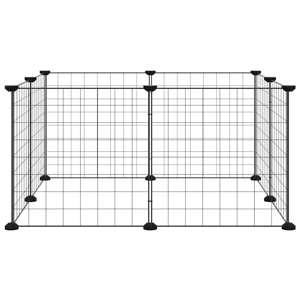 8 Panel Pet Cage Playpen Small Animal Exercise Enclosure Black Steel