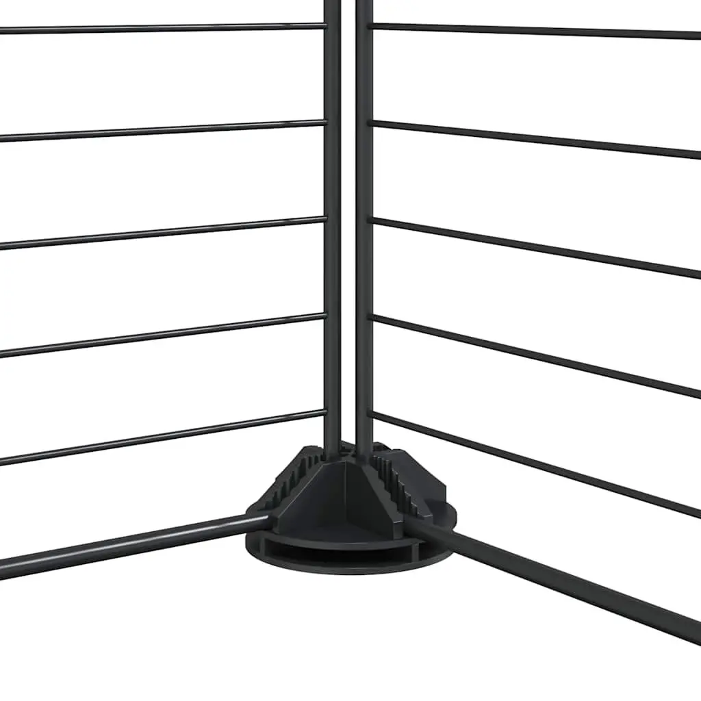 8-Panel Pet Cage Exercise Enclosure 70x70x35 cm Black