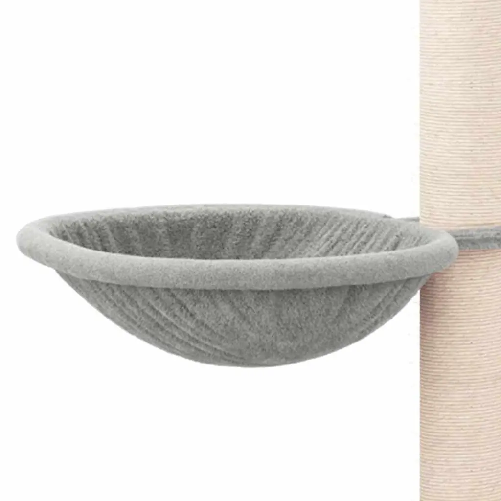 Cat Tree Multi-Level Scratching House Hammock Platforms 94.5cm Grey