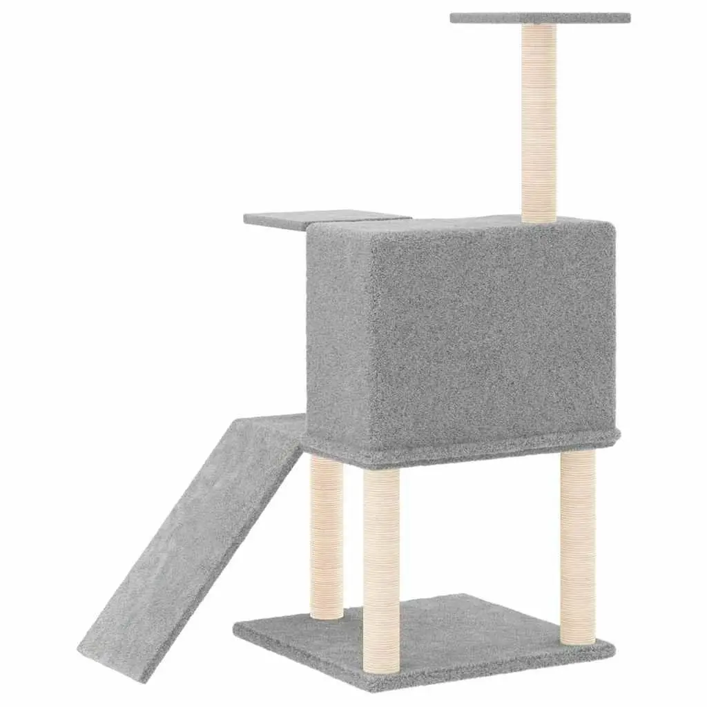 Cat Tree Grey Multi-Level Scratching Posts House Ladder Platforms 109cm