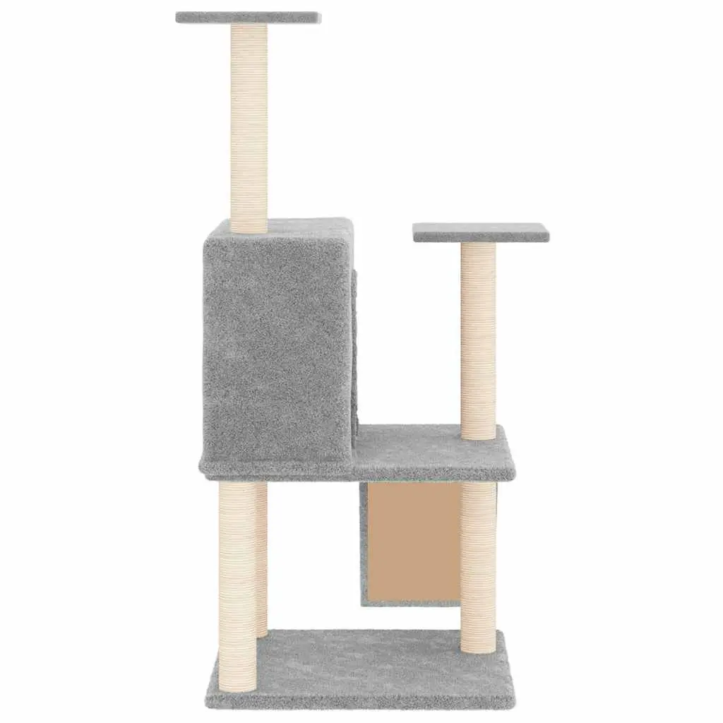Cat Tree Grey Multi-Level Scratching Posts House Ladder Platforms 109cm
