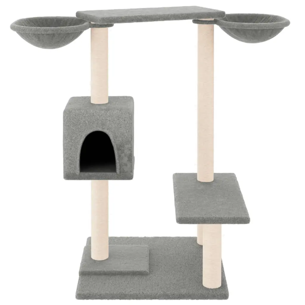 Cat Tree Multi-Level Furniture Scratching Posts 82cm Grey