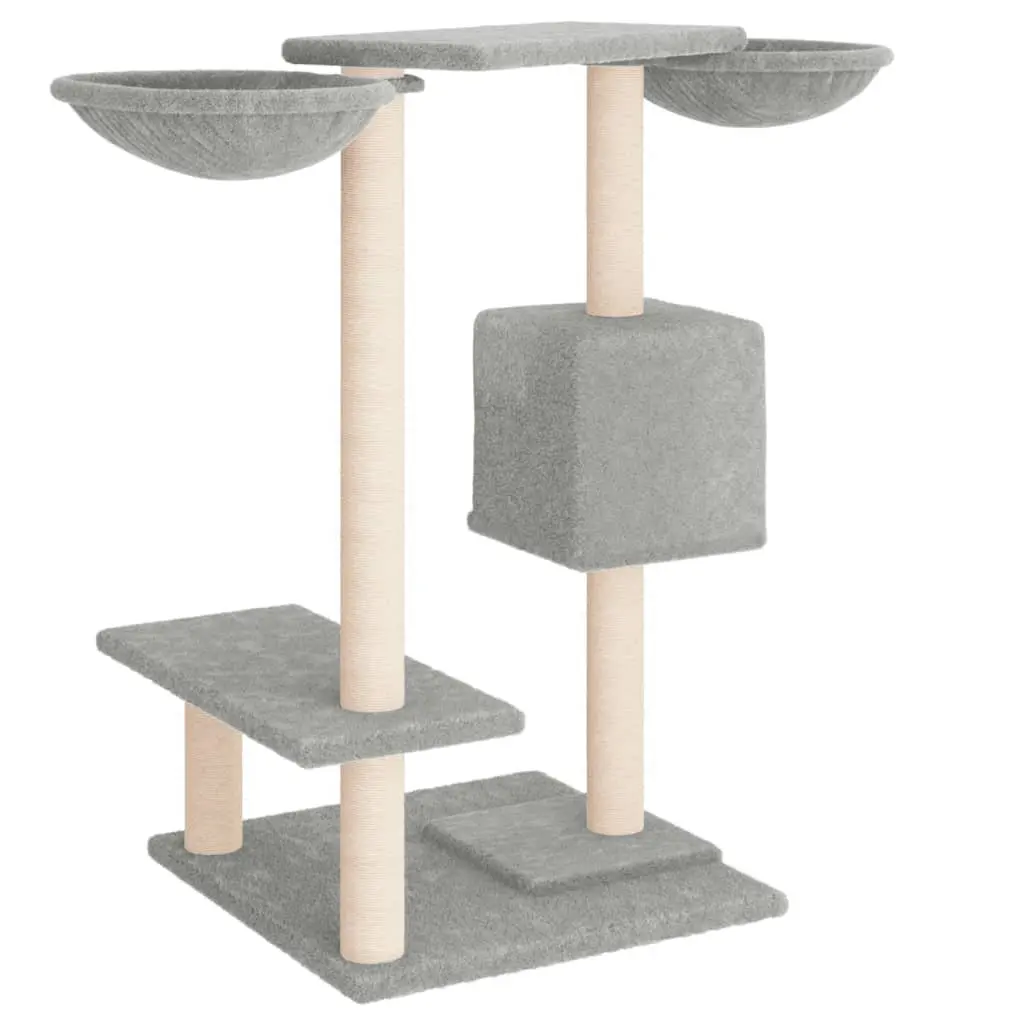 Cat Tree Multi-Level Furniture Scratching Posts 82cm Grey