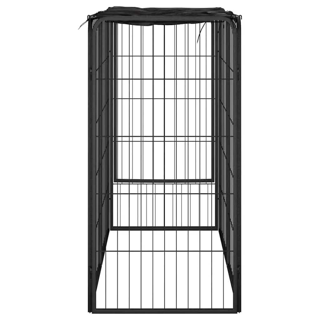 Dog Playpen Portable Outdoor Pet Enclosure 6 Panels Black