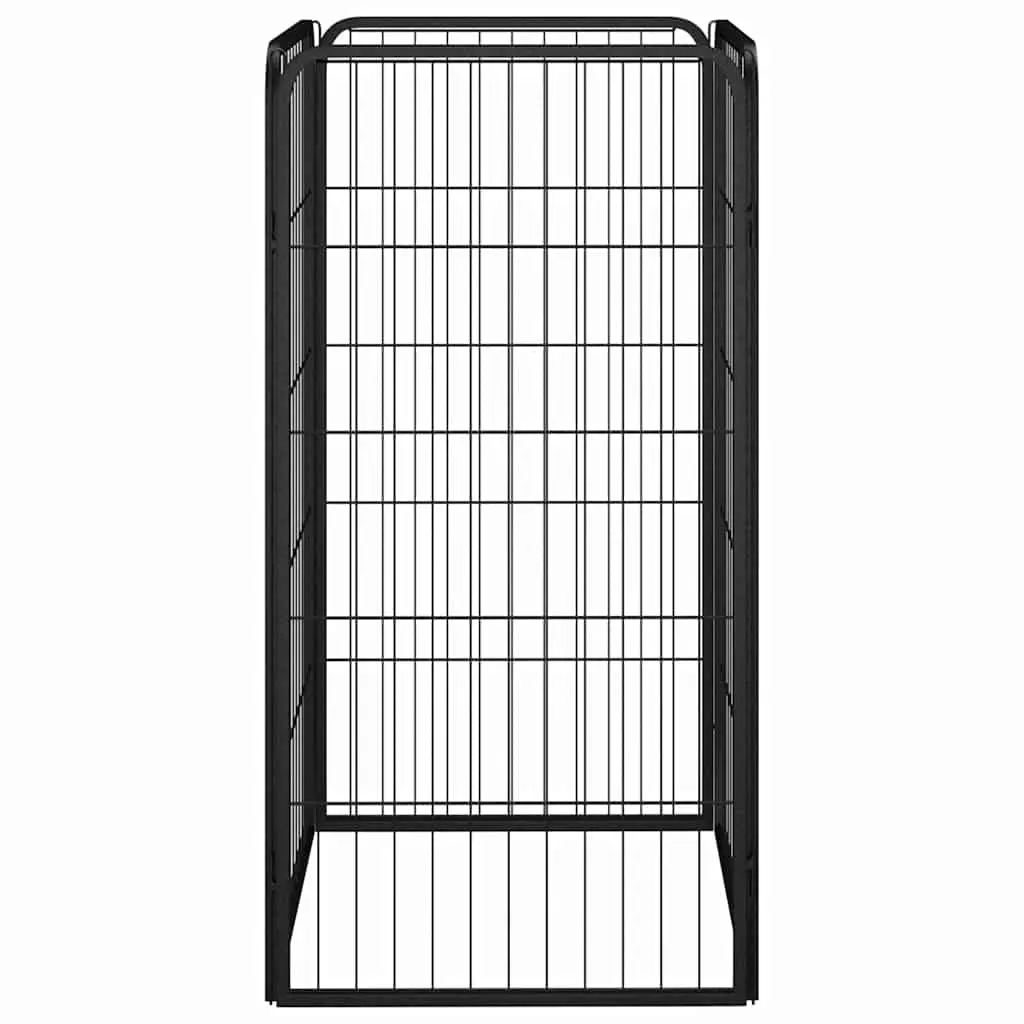 Dog Playpen 4 Panels Exercise Enclosure 50x100 cm Black