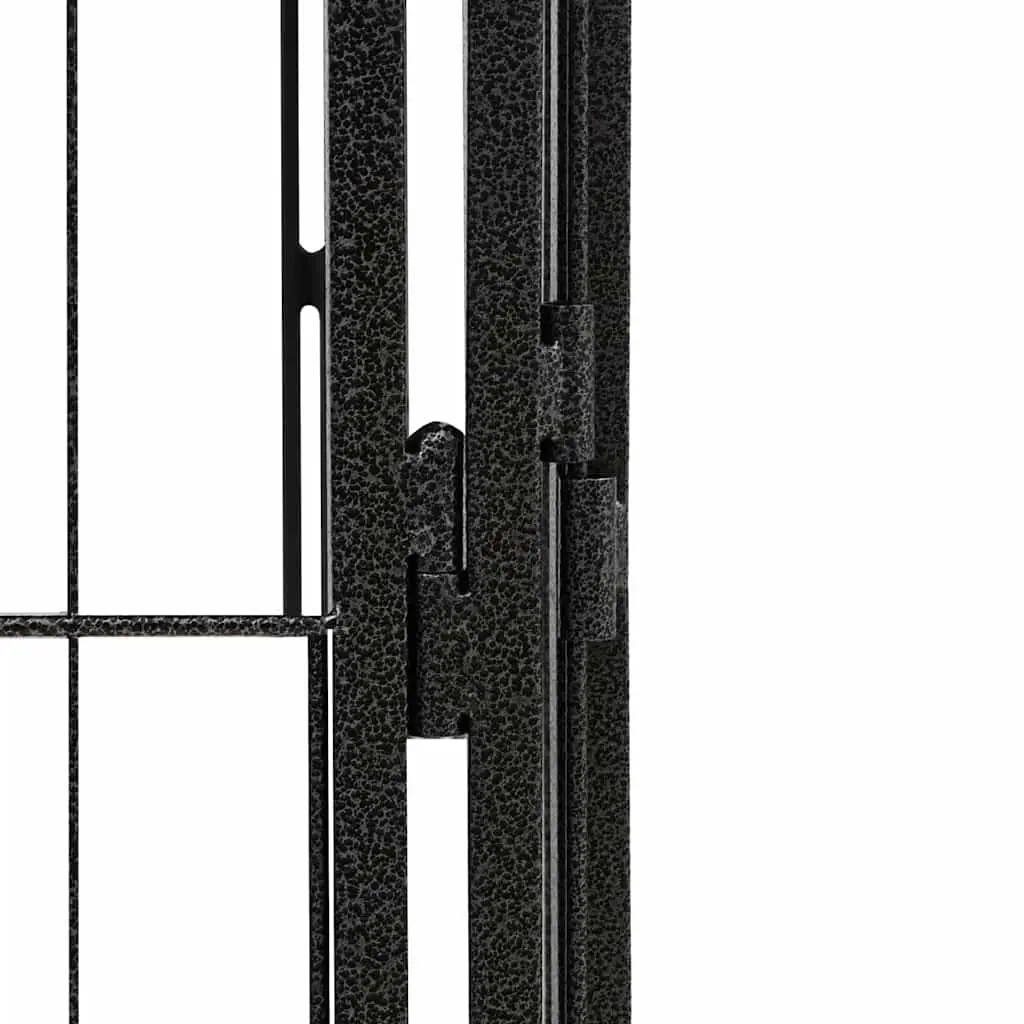 Dog Playpen 4 Panels Exercise Enclosure 50x100 cm Black
