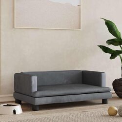 Comfortable Grey Dog Bed 80x45x30cm for Pets