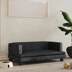 Comfortable Black Velvet Dog Bed for Your Pet