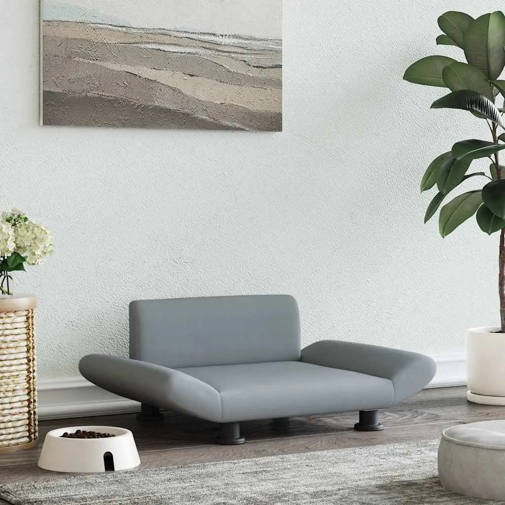 Dog Bed Indoor Comfort Grey Fabric Sofa Couch Lounger 70 x 45 x 28 cm